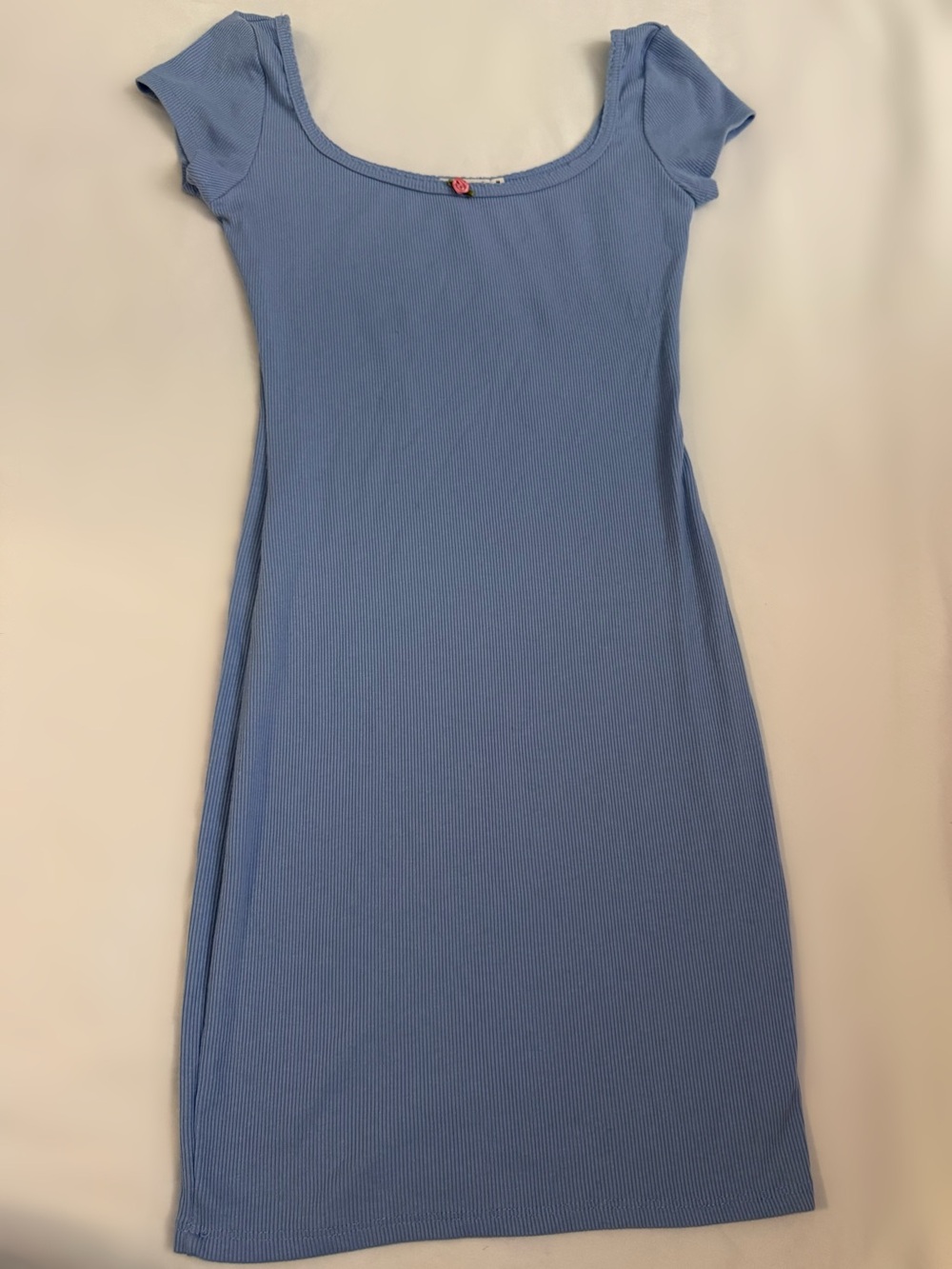Heart & Hips Blue Ribbed Bodycon Midi Dress Size M